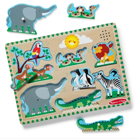 Melissa & Doug Zoo Animals Sound Puzzle - Picture 2 of 4